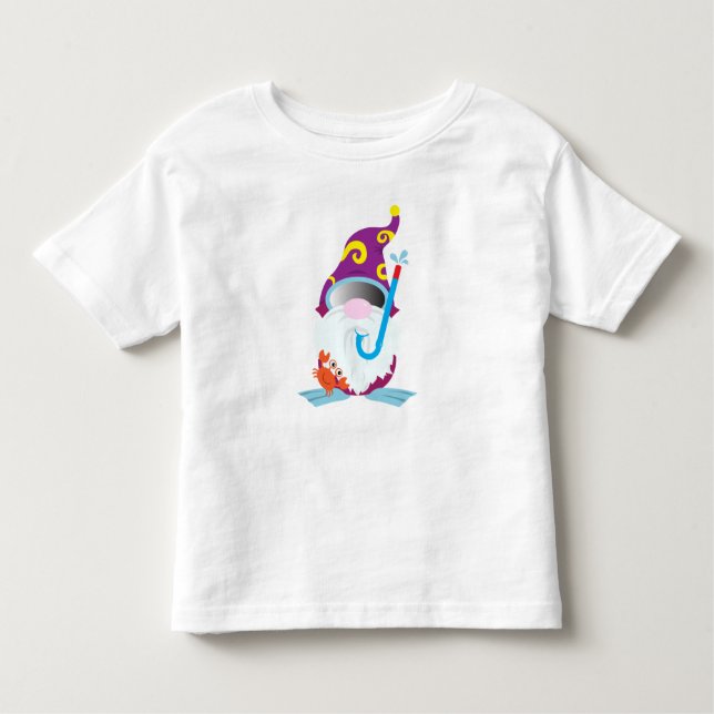 Gnome Snorkeling Funny Beach Kleinkind T-shirt (Vorderseite)