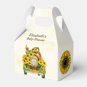 Gnome Sonnenblume und BienenBaby-Dusche Geschenkschachtel