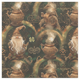 Gnome St. Patrick Pot und Regenbogenmuster Stoff