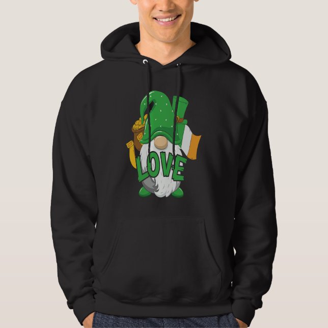 Gnome St Patricks Day Love Irish Flag Saint Patric Hoodie (Vorderseite)
