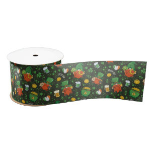 Gnome St. Patrick's Day Wrapping Paper Satinband