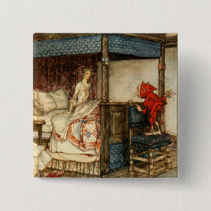 Gnome Surprise von Arthur Rackham Button