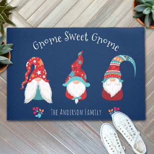Gnome Sweet Gnome Niedlich Fun Elf Holiday Custom Fußmatte