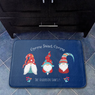 Gnome Sweet Gnome Niedlich Moderne Holiday Elf Nav Badematte