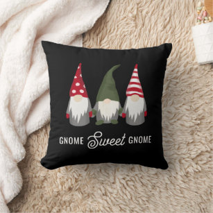 Gnome Sweet Gnome   Niedliche Weihnachten Kissen