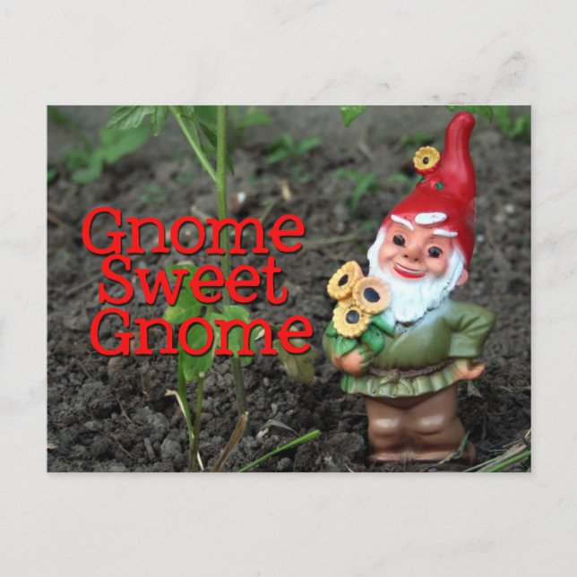 Gnome Sweet Gnome Postkarte (Vorderseite)