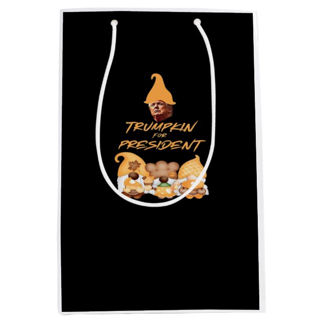 Gnome Sweet Gnome Wählen Trumpkin Classic Mittlere Geschenktüte (Vorderseite)