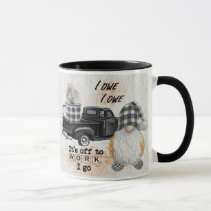 Gnome Tasse Truck Zitat Schwarz-Weiß-Kariert