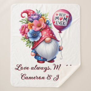 Gnome-tastische Mama: Personalisiert bester Mutter Sherpadecke