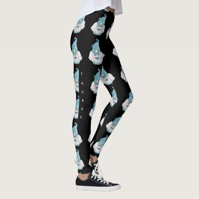 Gnome Taurus Astrologie Signatur Engel Leggings (Rechts)