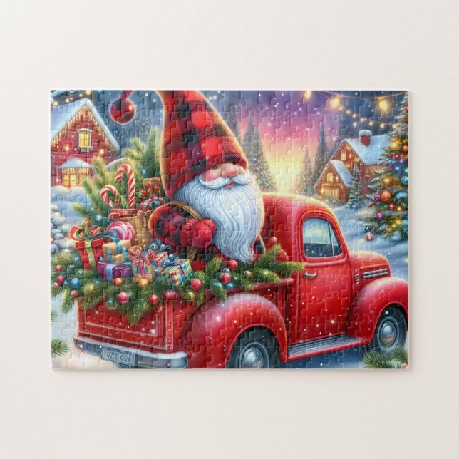 Gnome Truck Christmas Tree Puzzle (Horizontal)