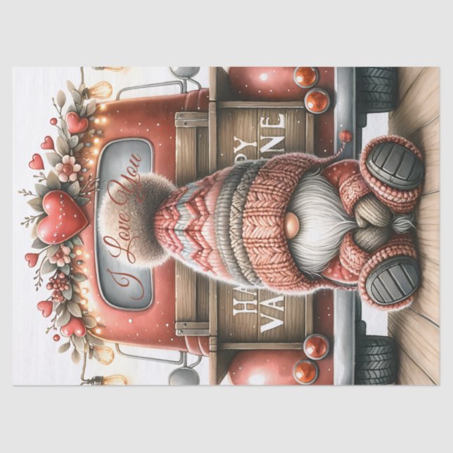 Gnome Truck Liebe Seidenpapier (Vorderseite)