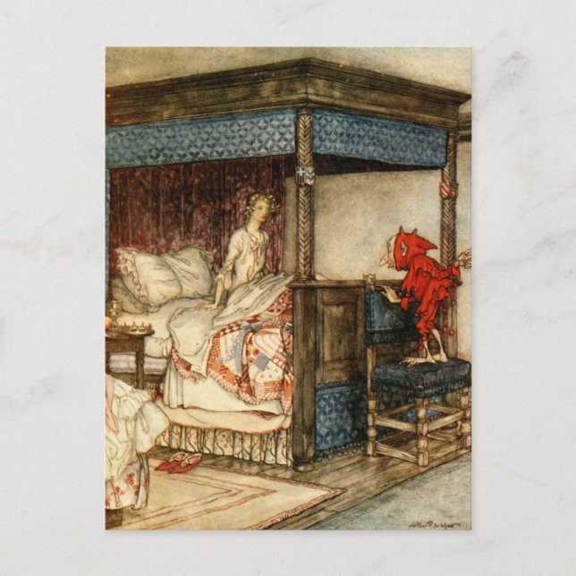 Gnome Überraschung von Arthur Rackham Postkarte (Vorderseite)