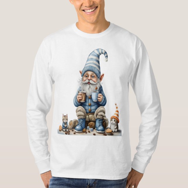Gnome und Wintersaison T-Shirt (Vorderseite)