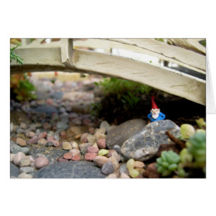 Gnome unter Brücke, leere Karte