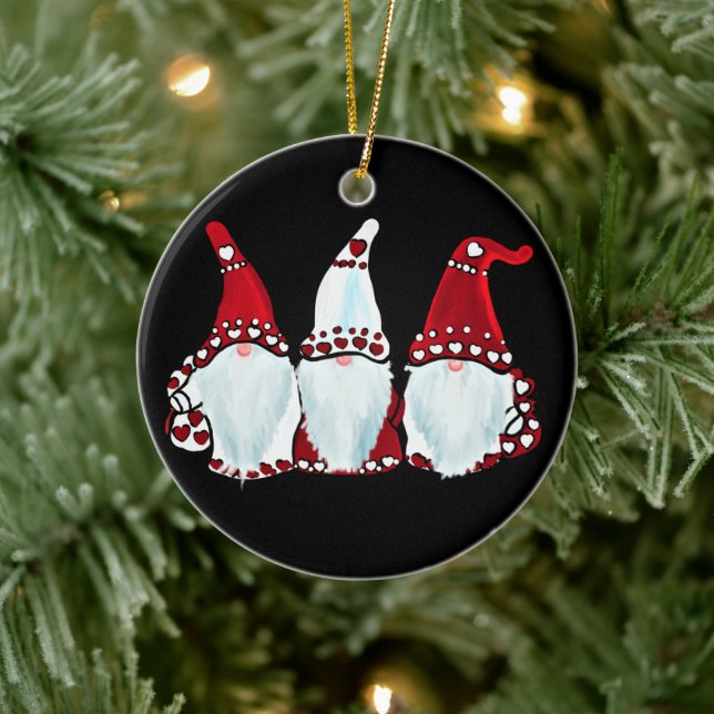 GNOME VALENTINE KERAMIK ORNAMENT (Baum)