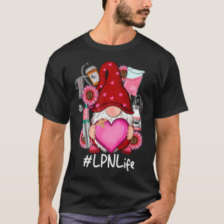 Gnome Valentine Lpn Krankenschwester Pflege Valent T-Shirt