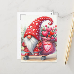 Gnome Valentine Postkarte