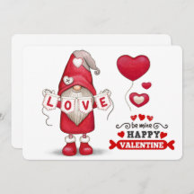 Gnome Valentines Ferienkarte