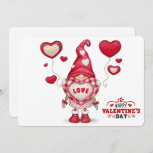 Gnome Valentines Ferienkarte