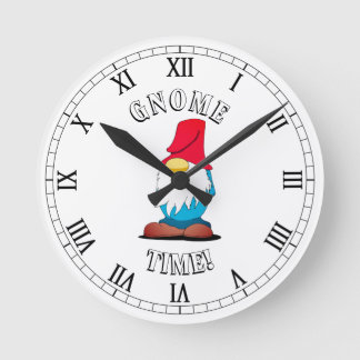 Gnome Wall Clock Runde Wanduhr