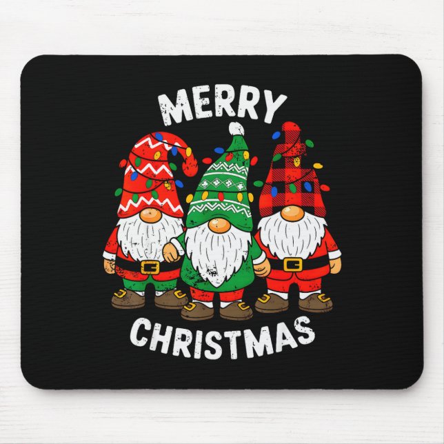Gnome Weihnachten Lustig Frohe Weihnachten Squad F Mousepad (Vorne)