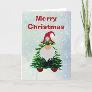 Gnome Weihnachtsbaum, frohe Weihnachten