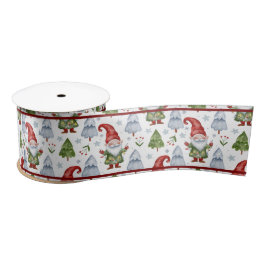 Gnome Weihnachtsgeschenk Wrapping White Water Farb Satinband