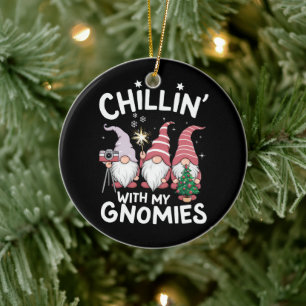 Gnome Weihnachtskinder mit meinen Gnomen Keramik Ornament