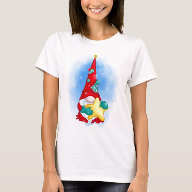 Gnome Weihnachtszeit T - Shirt, Wintergarten T-Shirt (Vorderseite)
