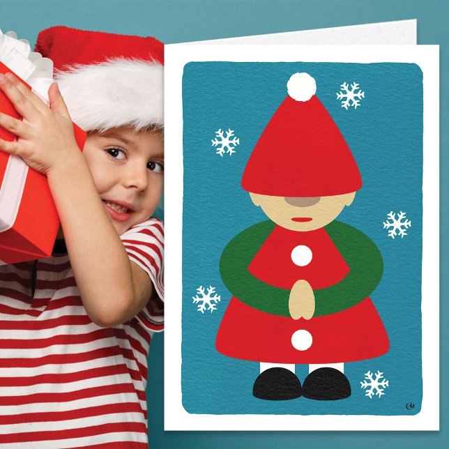 Gnome Winter Snowflakes Karte (Von Creator hochgeladen)