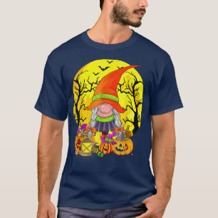 Gnome Witch Halloween Costume Pumpkin Autumn Fall T-Shirt