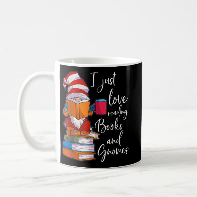 Gnome Women Girls buchen Lover Reading Club Gnome  Kaffeetasse (Links)