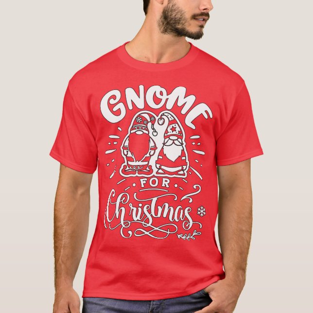 Gnome zu Weihnachten - Niedliche Gnomaden Weihnach T-Shirt (Vorderseite)
