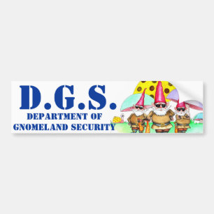GNOMELAND SICHERHEIT AUTOAUFKLEBER