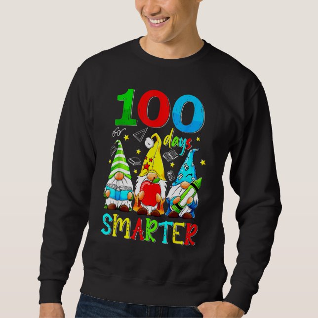 Gnomes 100 Days Smarter Y'all Happy 100th Day Of S Sweatshirt (Vorderseite)