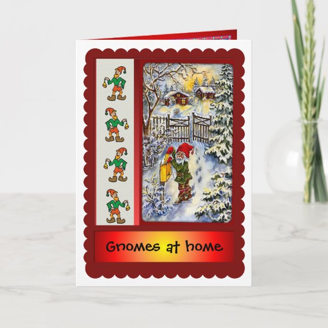 Gnomes auf Zuhause zu Weihnachten (Vorderseite)