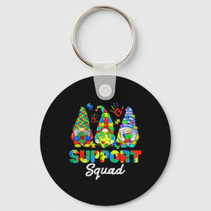 Gnomes Autism Awareness Support Squad Blue Ribbon Schlüsselanhänger