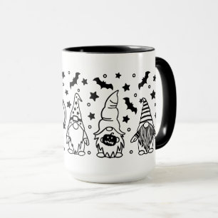 Gnomes Bats Bumkins Halloween Illustration Tasse