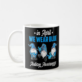 Gnomes Blue Puzzle im April tragen wir blauen Auti Kaffeetasse