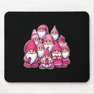 Gnomes Breast Cancer Awareness Ribbon Frauen Mädch Mousepad