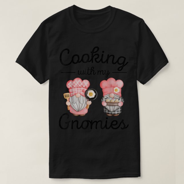 Gnomes Cooking Funny Koch Gnome T-Shirt (Design vorne)