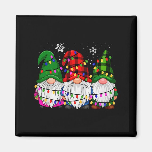 Gnomes Family Matching Pjs Men Women Funny Xmas Ho Magnet (Vorne)