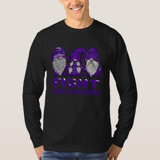 Gnomes Fight Purple Ribbon Eosinophilic Disorders  T-Shirt (Vorderseite)