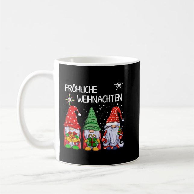 Gnomes Frohliche Weihnachten Funny Christmas Pajam Kaffeetasse (Links)