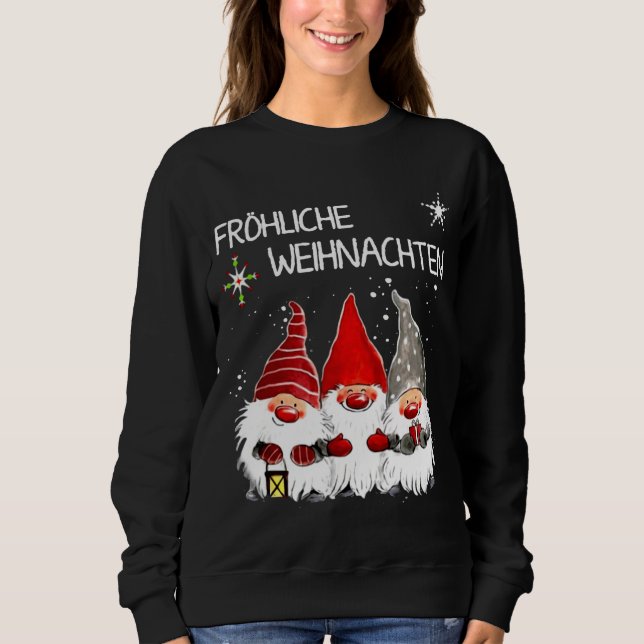 Gnomes Frohliche Weihnachten Funny Weihnachten Sweatshirt (Vorderseite)