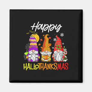 Gnomes Hallothanksmas Halloween Erntedank Chris Magnet