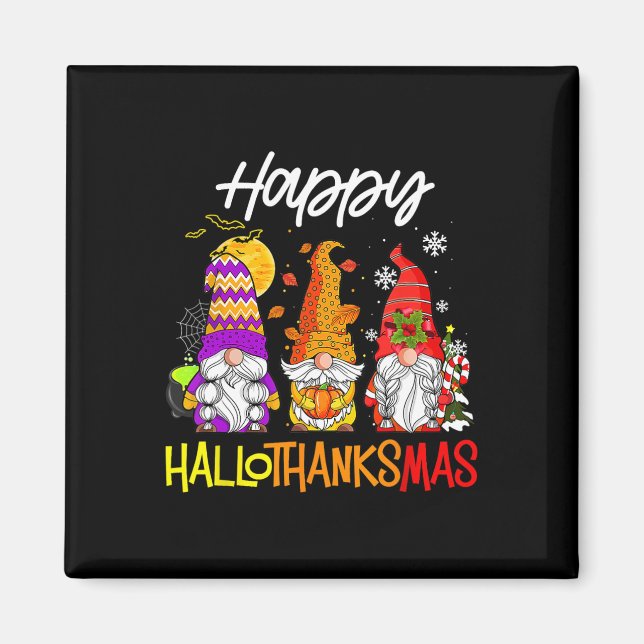 Gnomes Hallothanksmas Halloween Erntedank Chris Magnet (Vorne)