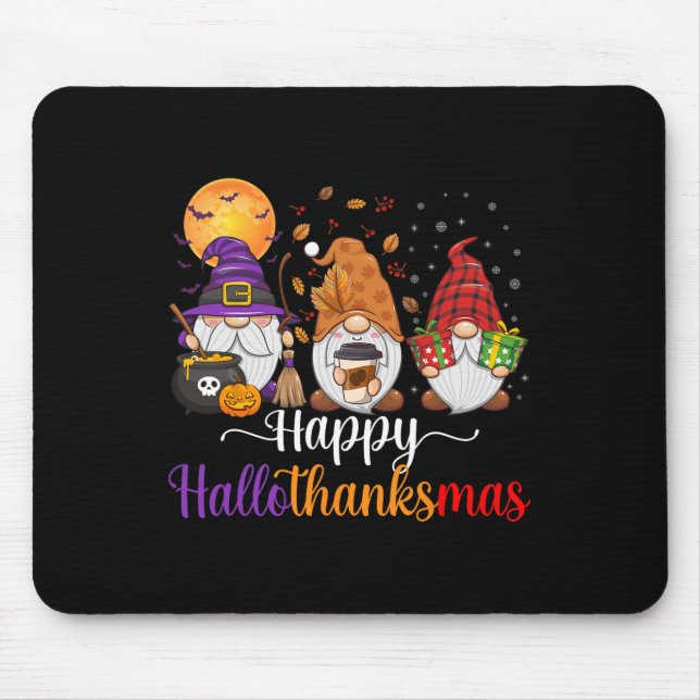 Gnomes Halloween Erntedank Weihnachtsfeier Hall Mousepad (Vorne)