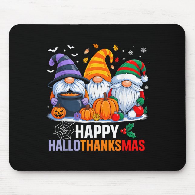 Gnomes Halloween Erntedank Weihnachtsfeier Hall Mousepad (Vorne)
